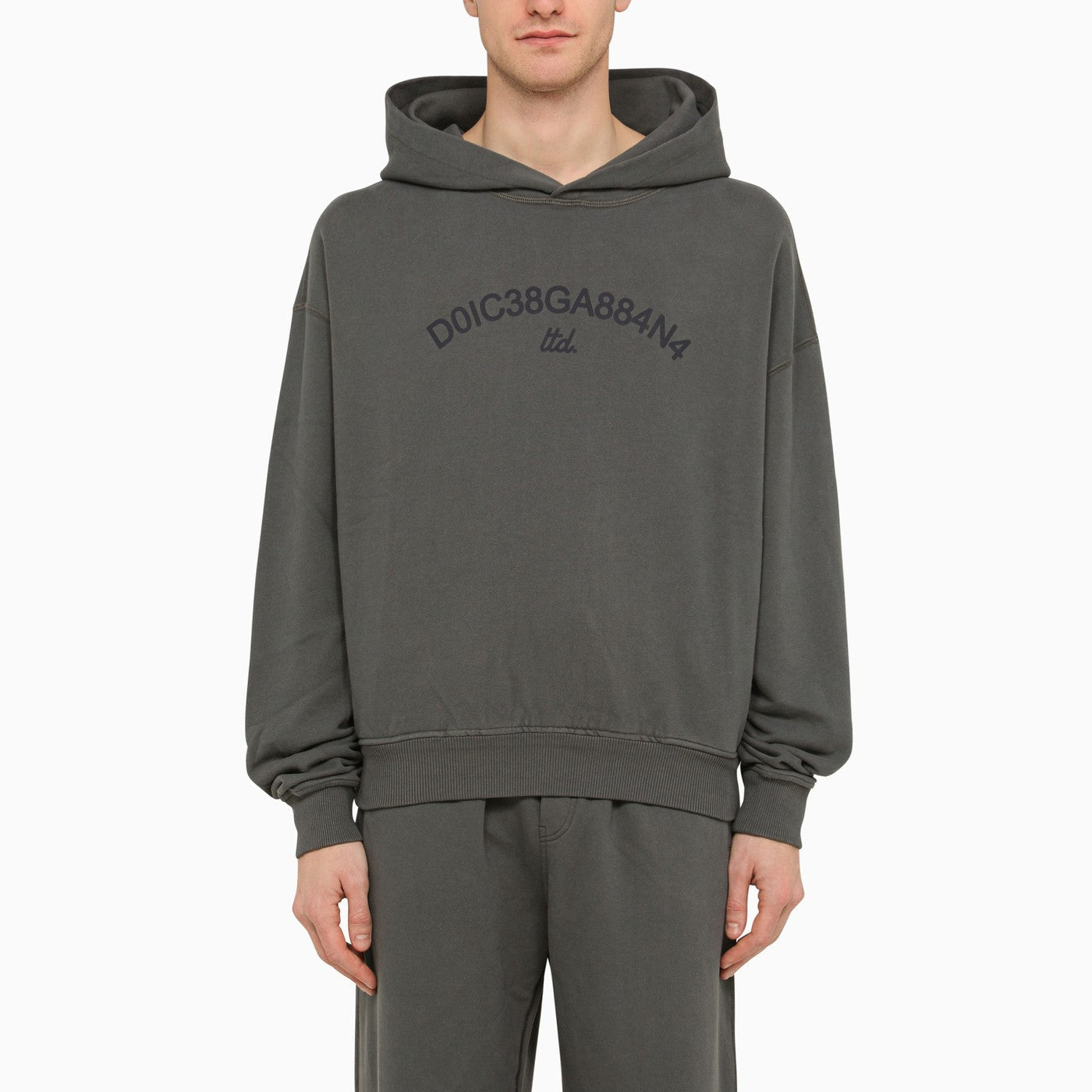 Dolce&amp;Gabbana Grey Sweatshirt Hoodie With Logo