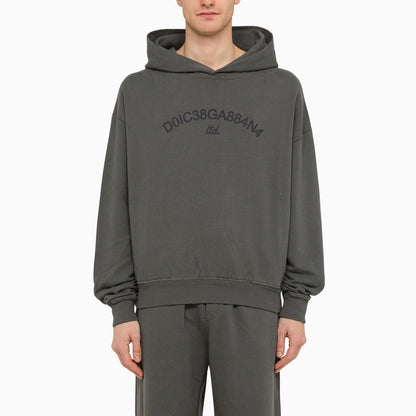 Dolce&amp;Gabbana Grey Sweatshirt Hoodie With Logo