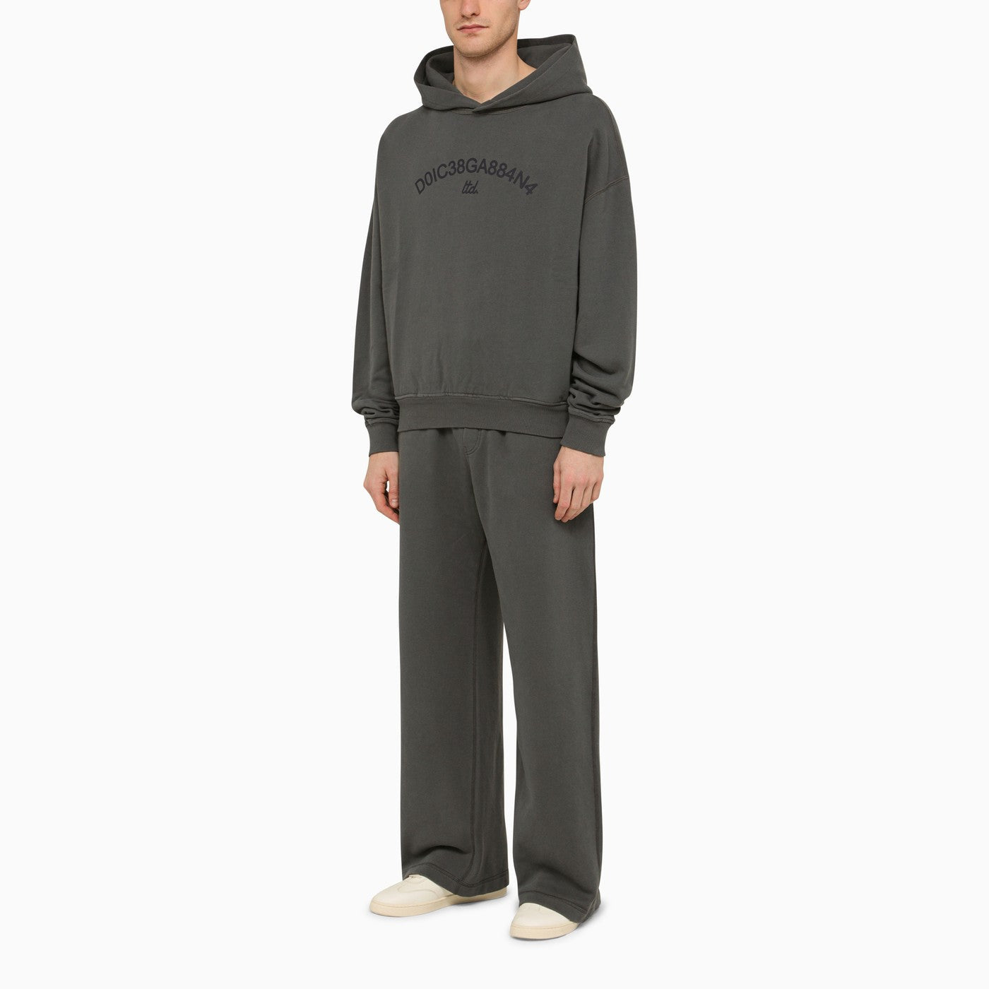 Dolce&amp;Gabbana Grey Sweatshirt Hoodie With Logo