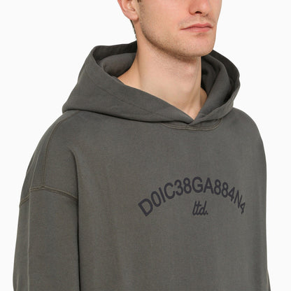 Dolce&amp;Gabbana Grey Sweatshirt Hoodie With Logo