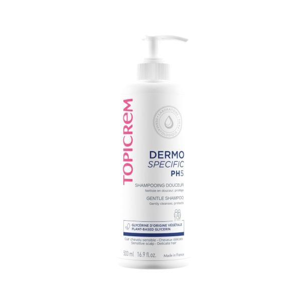 Topicrem Gentle Shampoo PH5 - 16.91 fl oz, Paraben-Free, For Sensitive Scalps &amp; All Hair Types