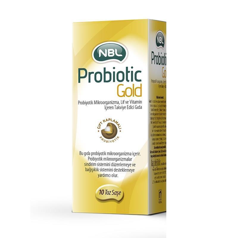 NBL Probiotic Gold 10 Stick - Probiotic Supplement for Digestive Health &amp; Immune System Support