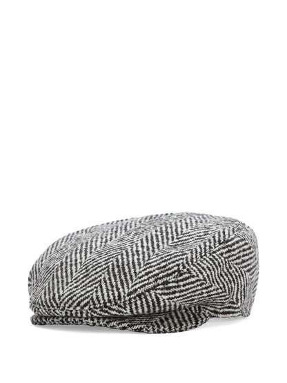 DOLCE &amp; GABBANA Chevron Flat Cap for Men - FW25 Collection
