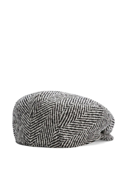 DOLCE &amp; GABBANA Chevron Flat Cap for Men - FW25 Collection