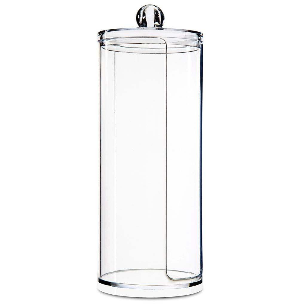 Eklips Cotton Round Organizer Clear Acrylic Vanity Holder
