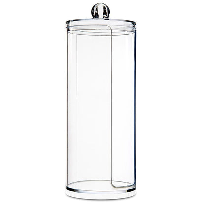 Eklips Cotton Round Organizer Clear Acrylic Vanity Holder