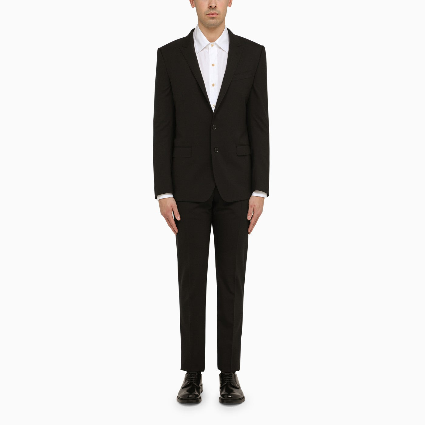 Dolce&amp;Gabbana Black Wool Single Breasted Suit
