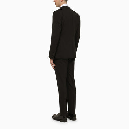 Dolce&amp;Gabbana Black Wool Single Breasted Suit