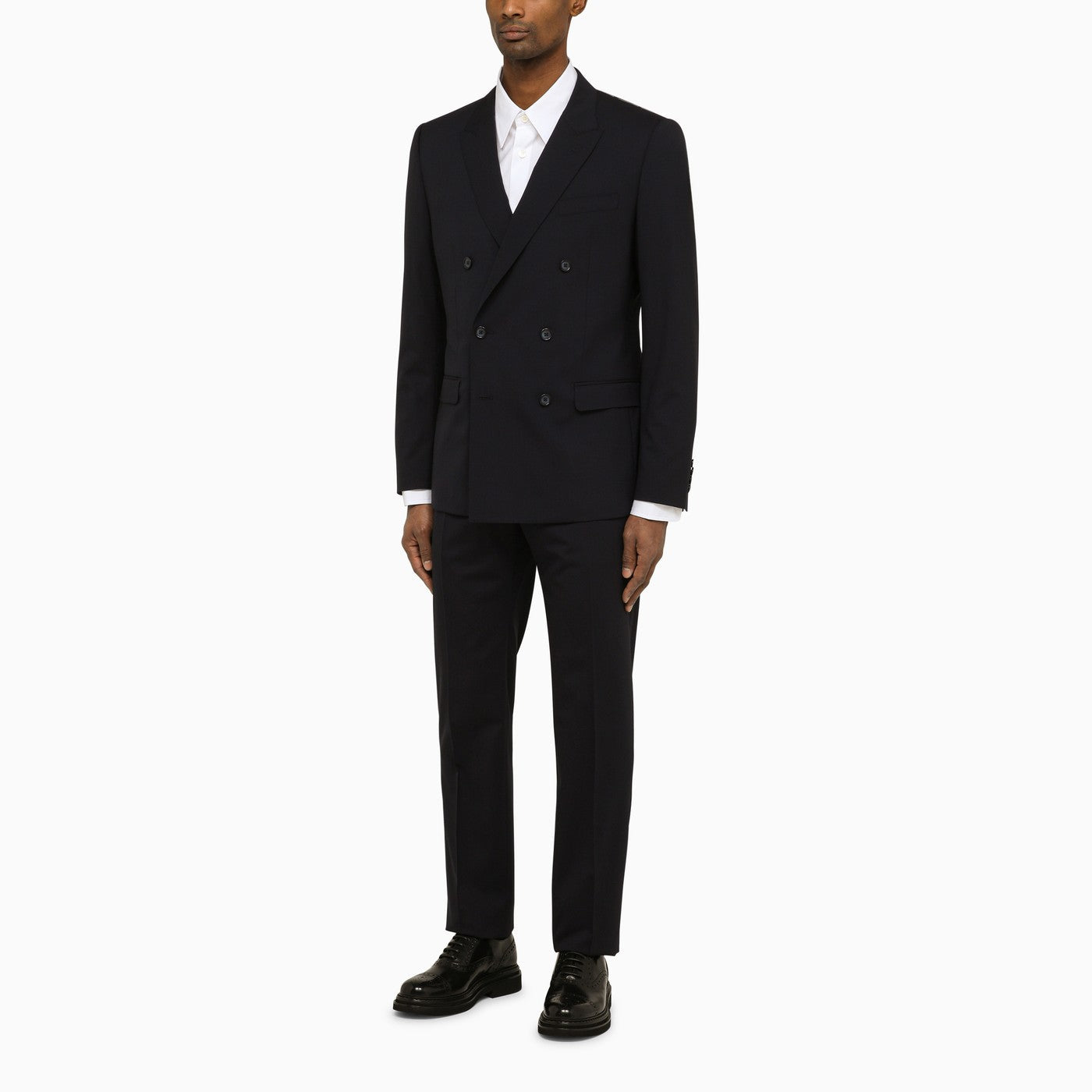 Dolce&amp;Gabbana Dark Blue Wool Double Breasted Suit