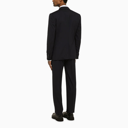 Dolce&amp;Gabbana Dark Blue Wool Double Breasted Suit