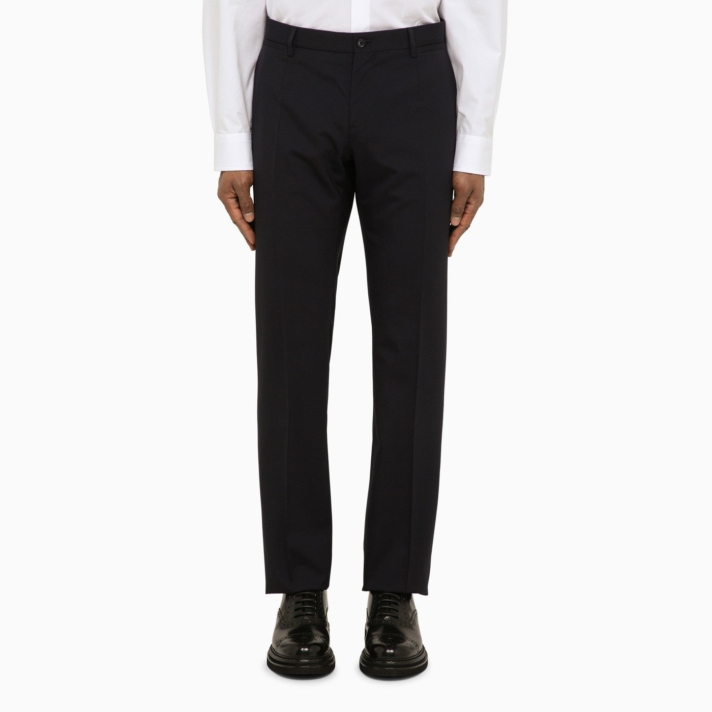 Dolce&amp;Gabbana Dark Blue Wool Double Breasted Suit