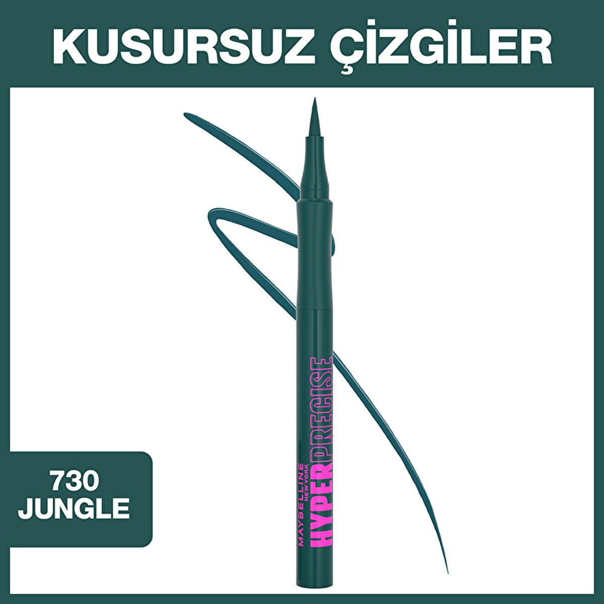 Maybelline New York Hyper Precise All Day Eyeliner 730 Jungle - Long-Lasting, Smudge-Proof, Precise Application