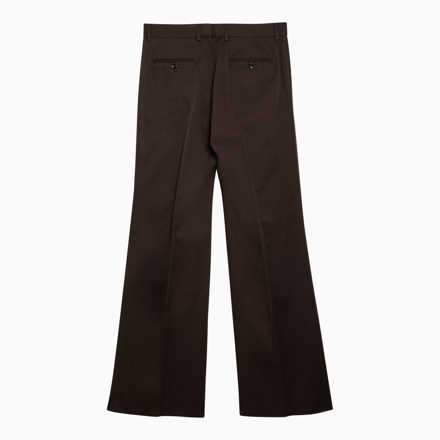 Dolce&amp;Gabbana Brown Flared Cotton Trousers
