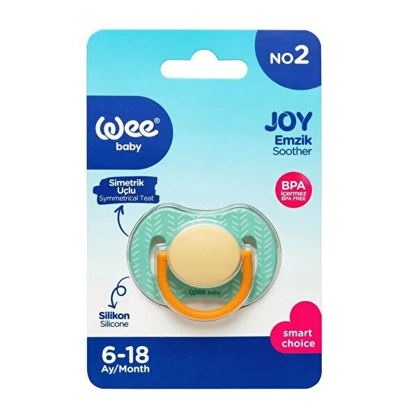 Wee Baby Emzik Joy Simetrik No 2 BPA-Free Silicone Baby Pacifier for 6-18 Months - Sterilizable &amp; Comfortable