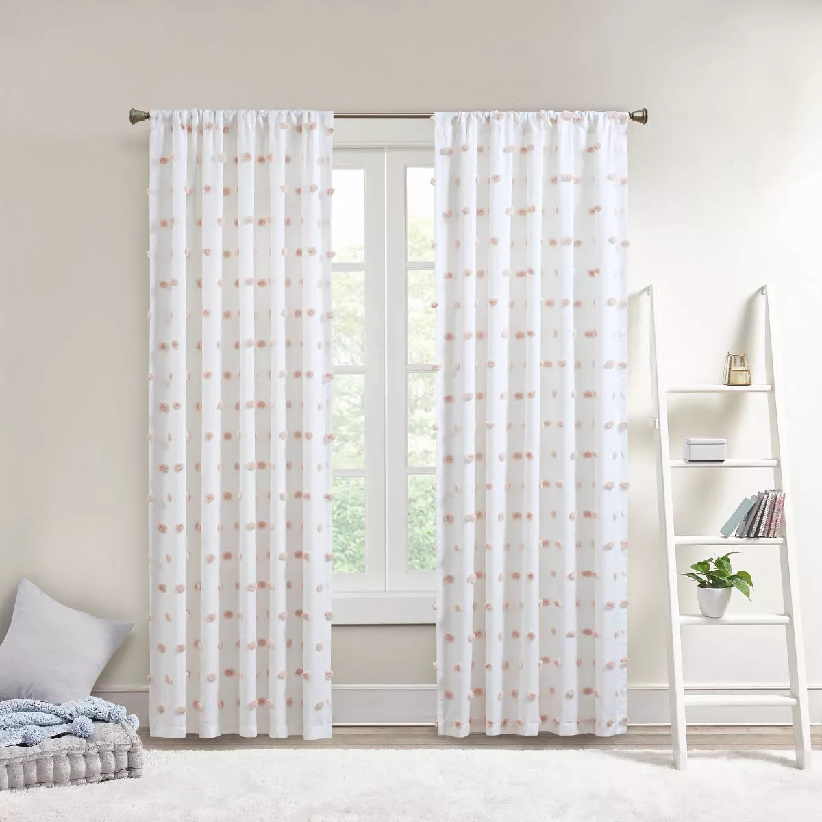 Taylor &amp; Olive Clover Pom Pom Single Window Panel