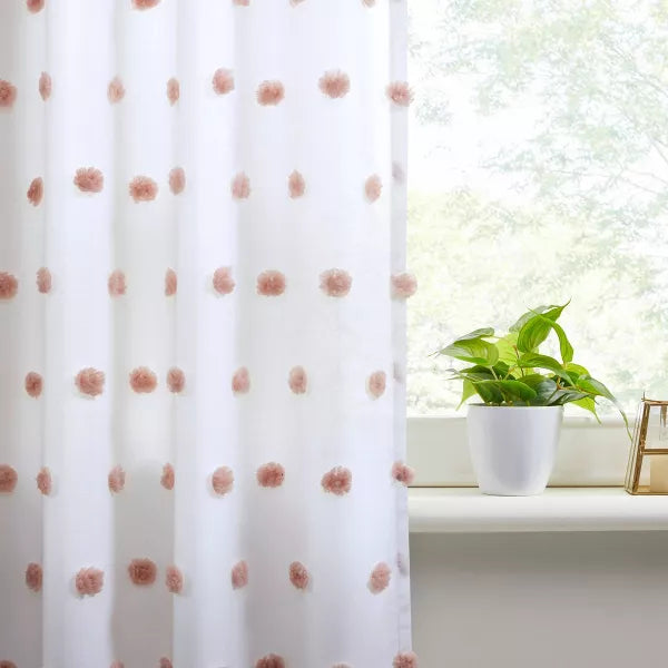 Taylor &amp; Olive Clover Pom Pom Single Window Panel
