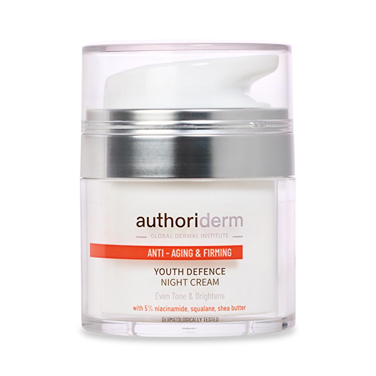Authoriderm Anti-Aging Night Cream: Reduce Wrinkles, Firm Skin &amp; Even Skin Tone - Niacinamide Nighttime Skincare Routine