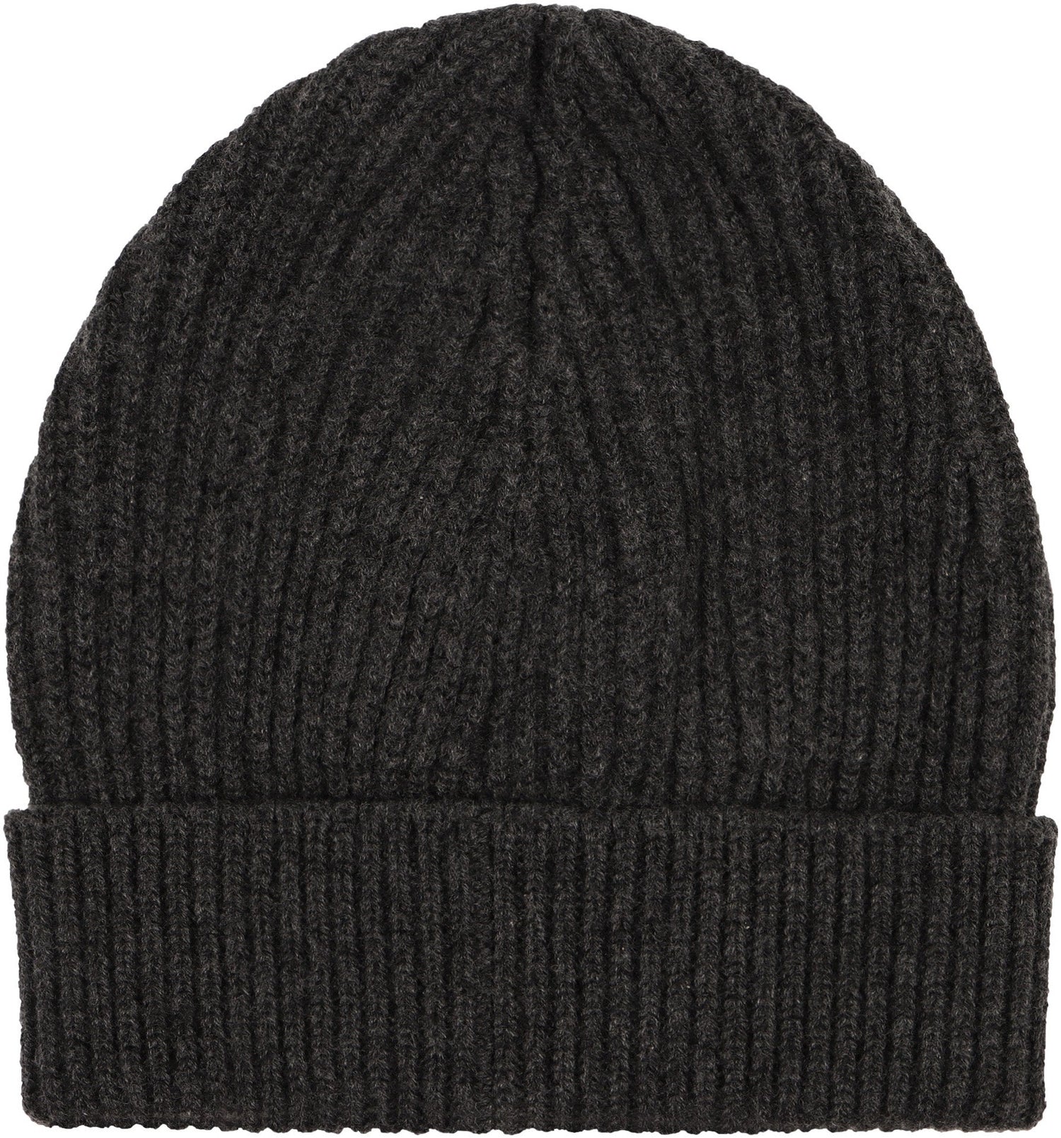 DOLCE &amp; GABBANA Ribbed Knit Beanie with Front Logo Patch
