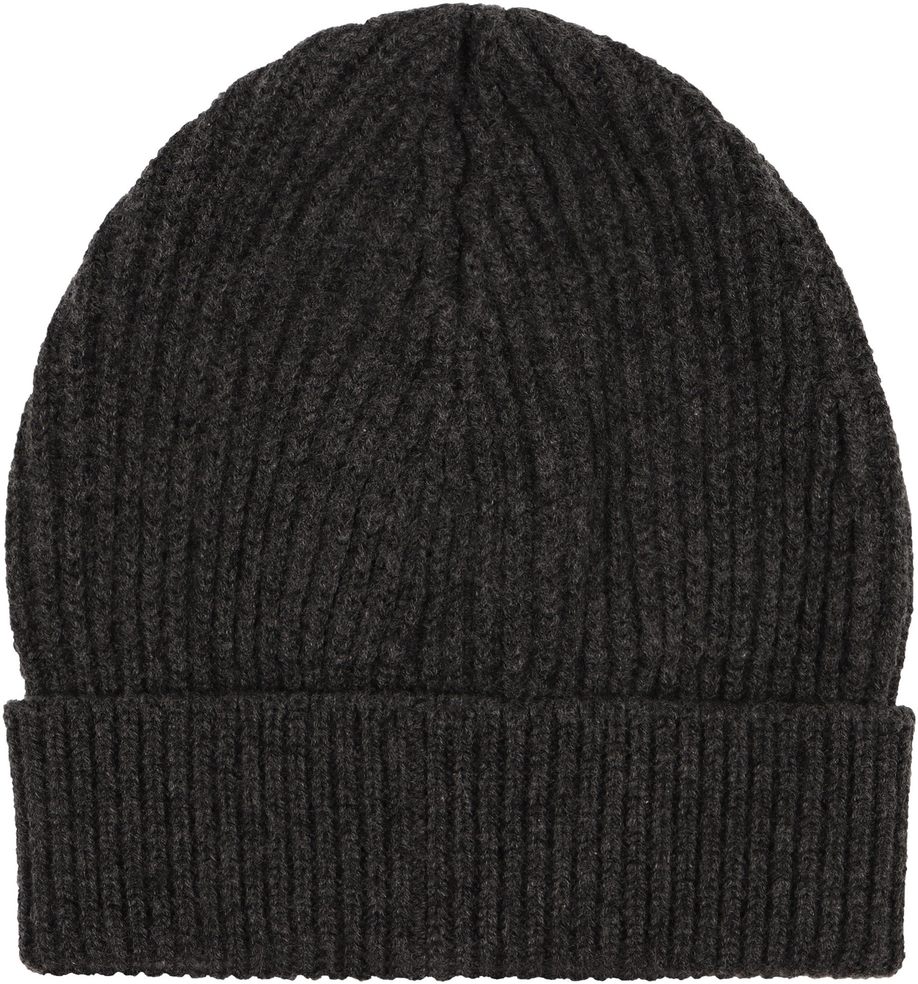 DOLCE &amp; GABBANA Ribbed Knit Beanie with Front Logo Patch