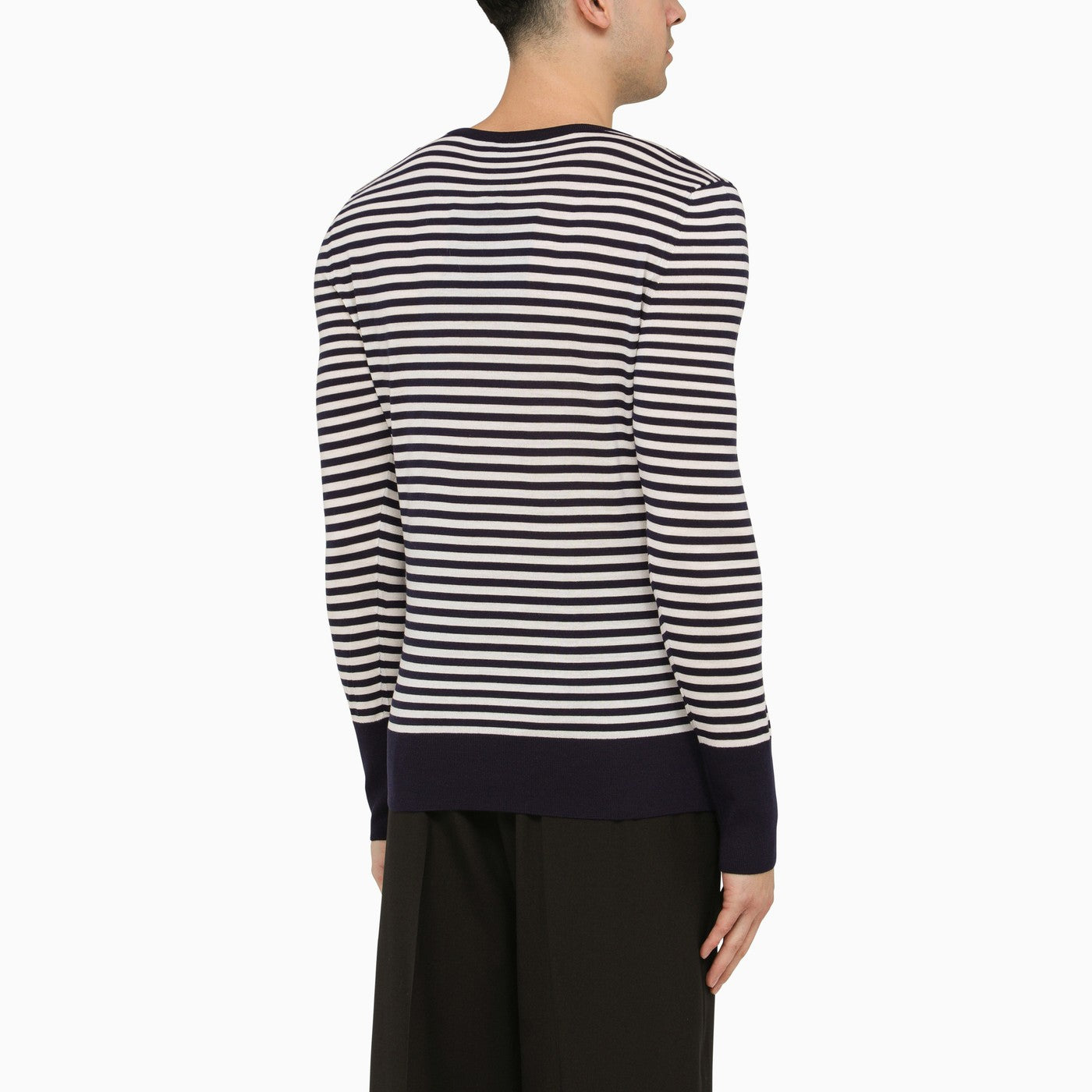 Dolce&amp;Gabbana Black And White Striped Long Sleeved Jersey