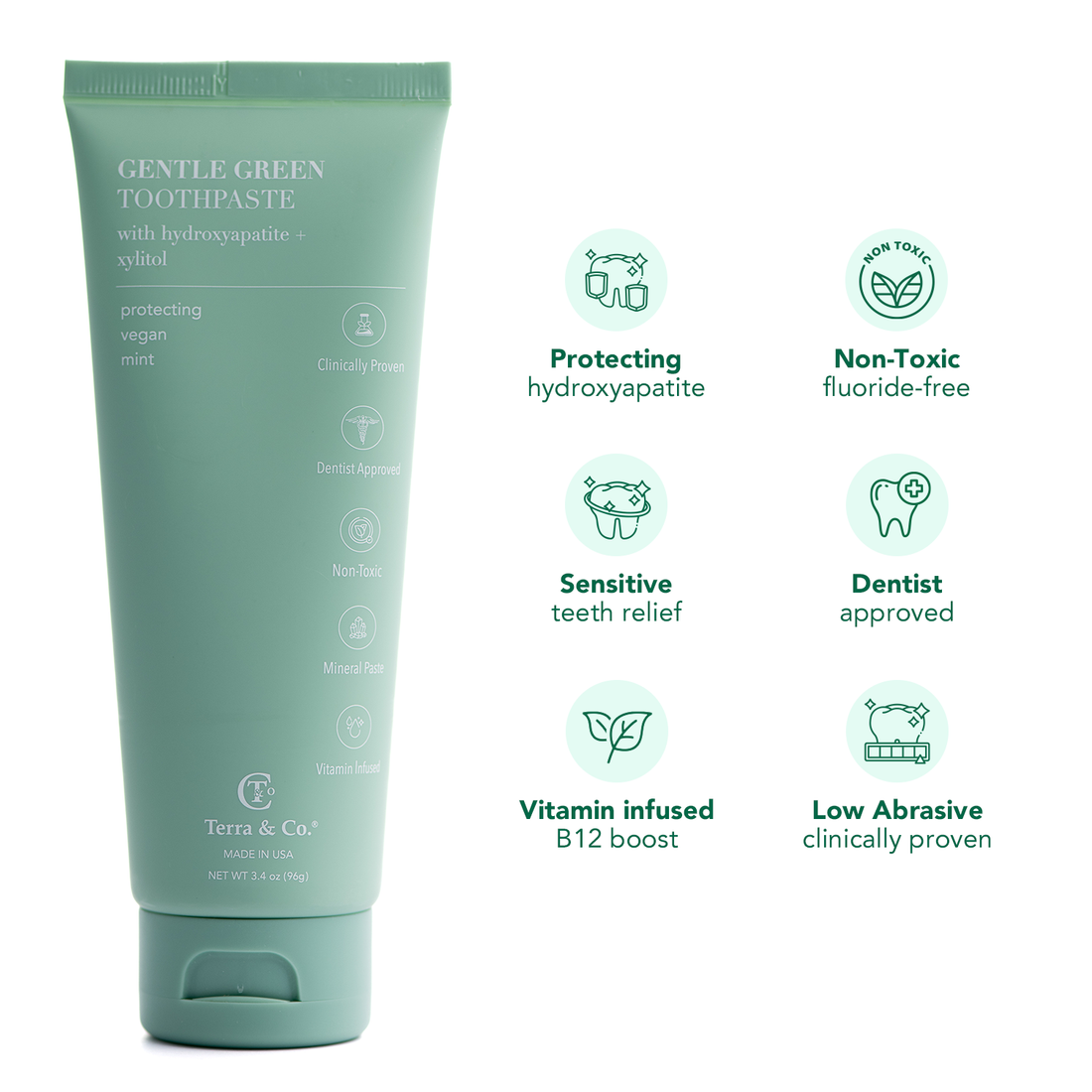 Gentle Green® Protecting Toothpaste with Micro-Hydroxyapatite &amp; Xylitol 3.4 oz