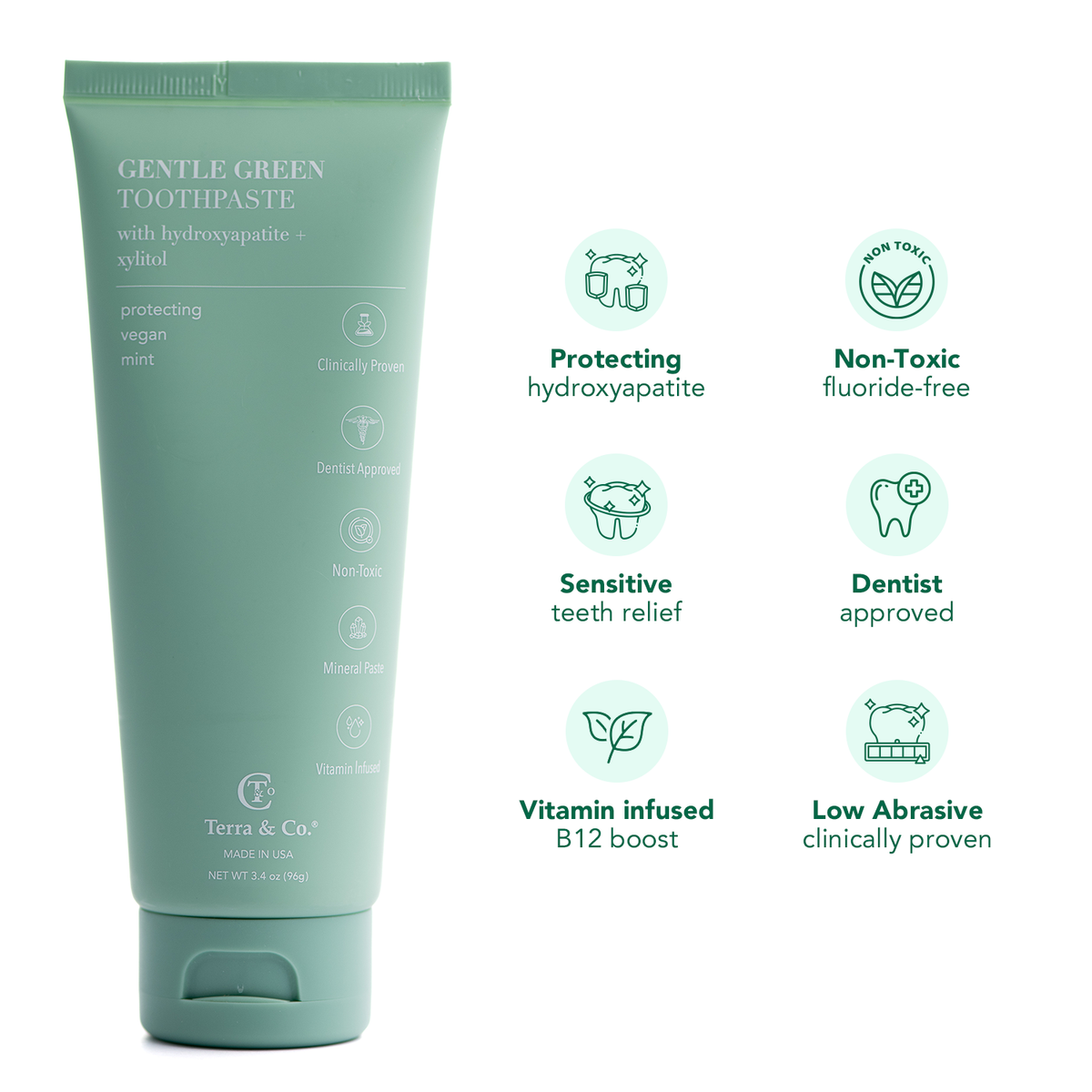 Gentle Green® Protecting Toothpaste with Micro-Hydroxyapatite &amp; Xylitol 3.4 oz
