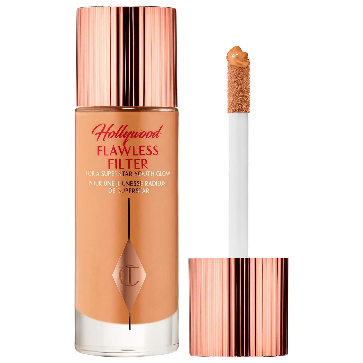 Charlotte Tilbury Hollywood Flawless Filter: Radiant Complexion Booster, Blur Imperfections &amp; Illuminate Skin - Get the Ultimate Glow.