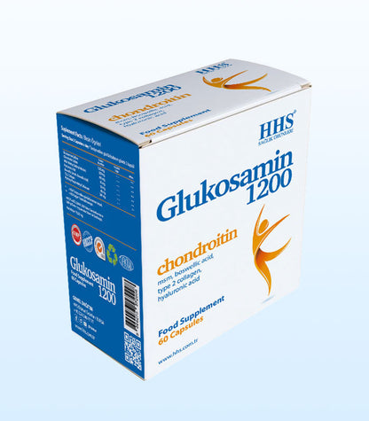 HHS Glucosamine 1200 – Food Supplement | MSM + Collagen Type II + Hyaluronic Acid | Joint Support