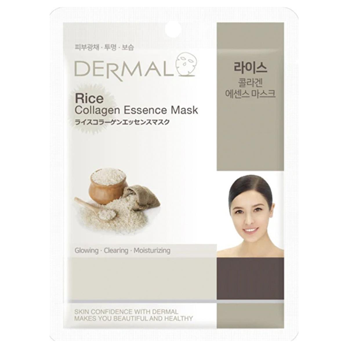 Dermal Collagen Face Mask with Rice Extract &amp; Vitamin E - Natural Skincare for Glowing Skin