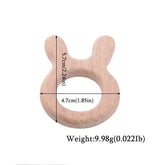 1pc Baby Teether Wooden Animal Pacifier Pendant BPA Free Beech Koala Rodent Teething Toys Kids Products Gifts SHOPEZRA L.L.C.