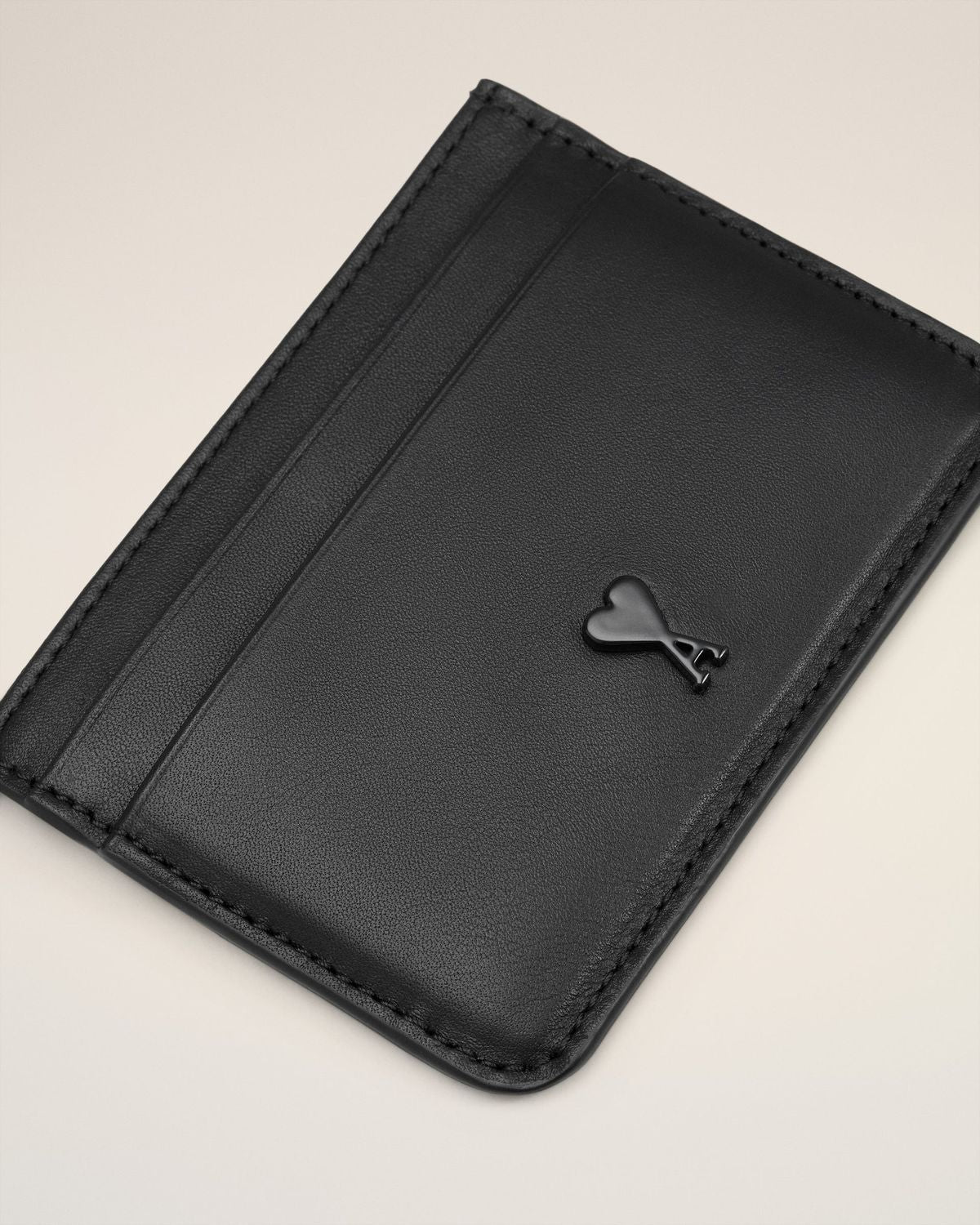 AMI PARIS Mini Leather Card Holder