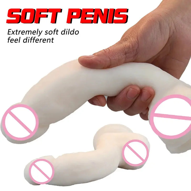 Super Soft Dildo with Suction Cup Female Masturbation toys Penis Skin Feeling Realistic Cock Soft Material for Oral Sex Female SHOPEZRA L.L.C.