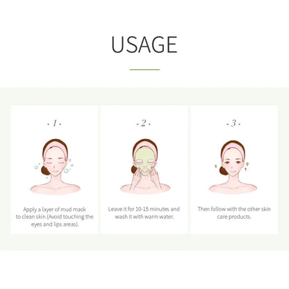 LAIKOU 7pcs Matcha Green Clay Mud Face Mask  Night Facial Packs dark circle Moisturize Mask for facecare