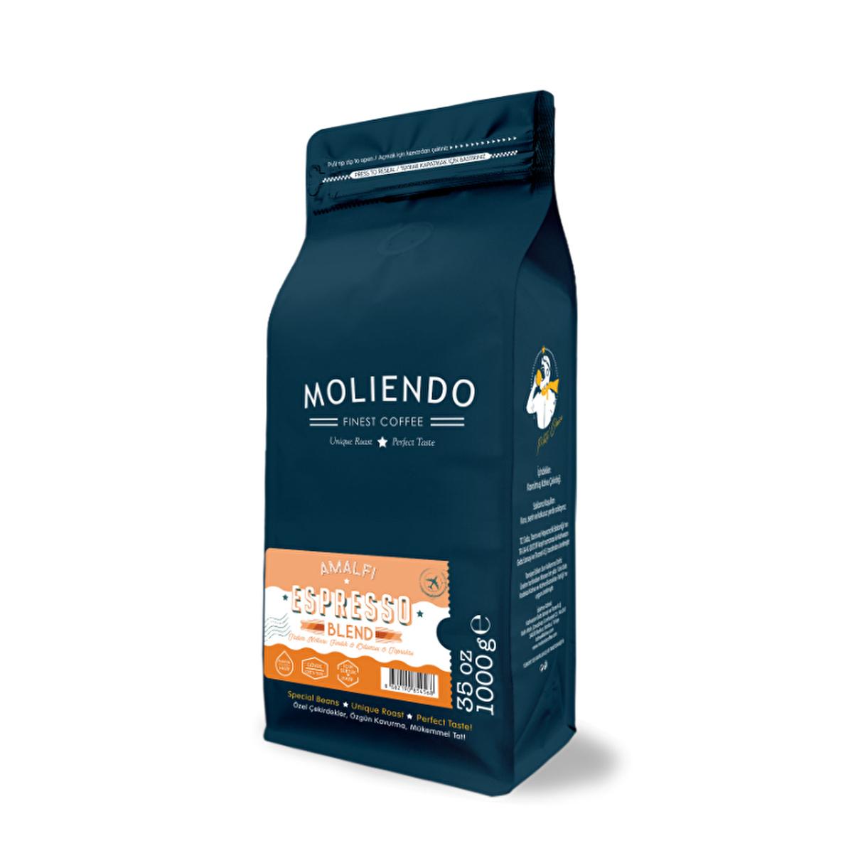 Moliendo Amalfi Espresso Blend: Premium Coffee Beans (1000 gr) - Rich Chocolate, Vanilla &amp; Red Fruit Flavors - Fresh Roasted, Gourmet Coffee