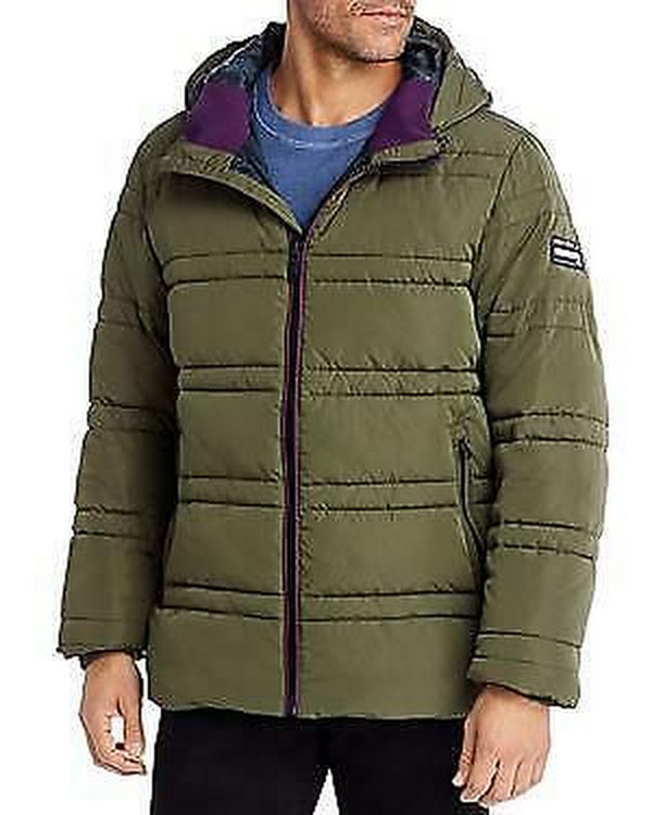 Scotch &amp; Soda Classic Primaloft Hooded Jacket Army Green , Size Medium