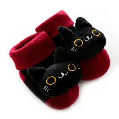 Cartoon Baby Anti-Slip Socks Shoes Newborn Infant Rattle Cute Autumn Boy Girl Floor First Walkers Booties Cotton Doll Warm Socks by Dropshipman