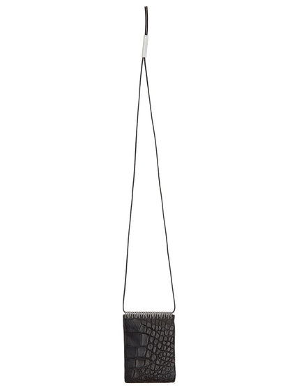 ISAAC SELLAM Mini Alligator Skin Wallet for Men