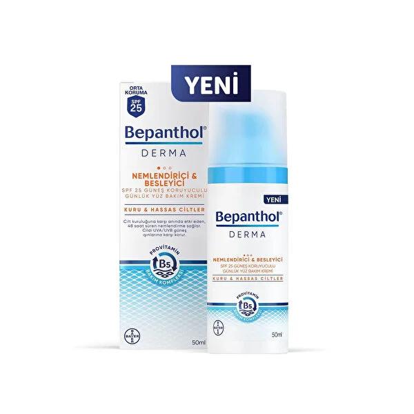 Bepanthol Derma Moisturizing Face Cream with SPF25 Sun Protection - Hydrating &amp; Anti-Aging Benefits
