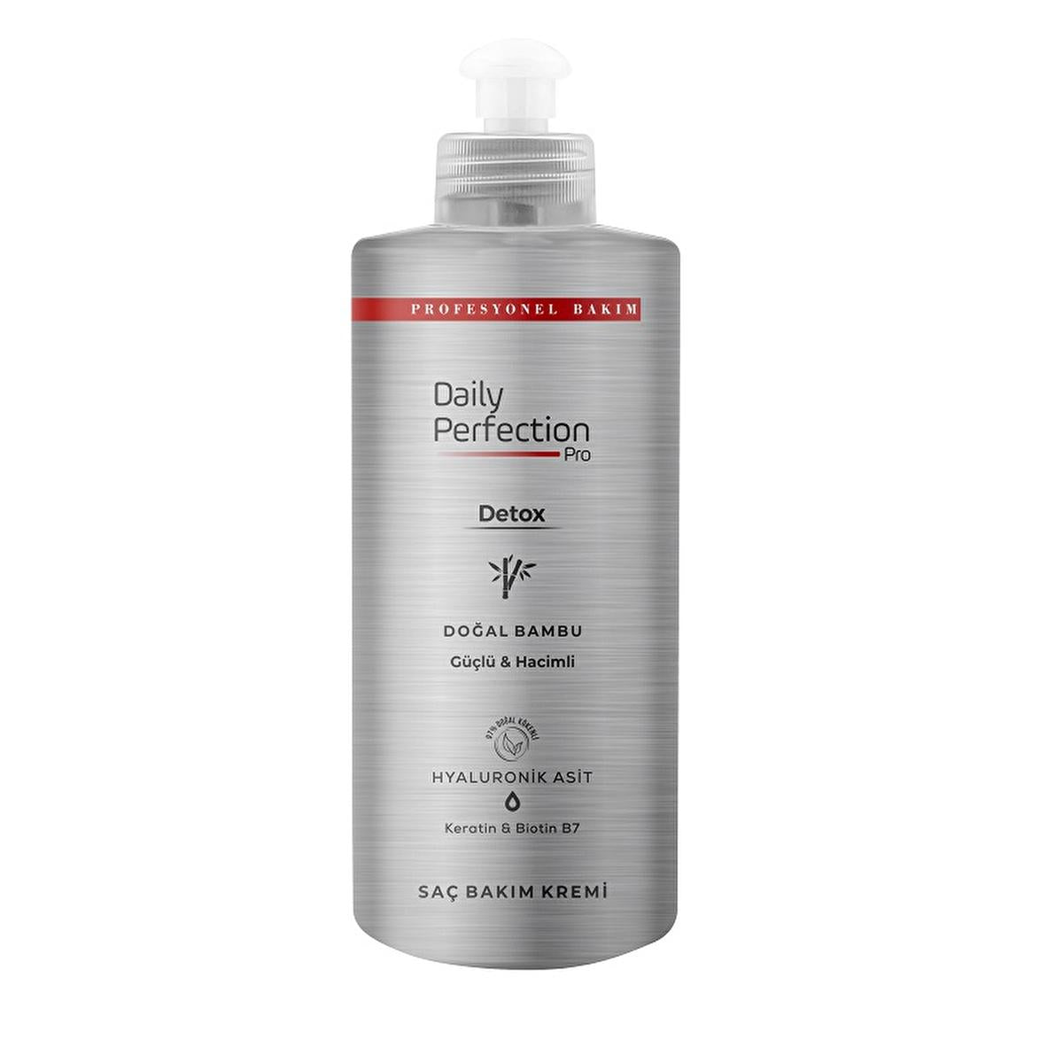 Daily Perfection Pro Detox Hair Care Cream with Natural Bamboo &amp; Keratin - Nourishing, Moisturizing, and Detoxifying for Healthier Hair