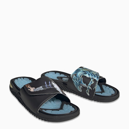 Adidas Originals Reptossage Hook And Loop Black/Blue Slides