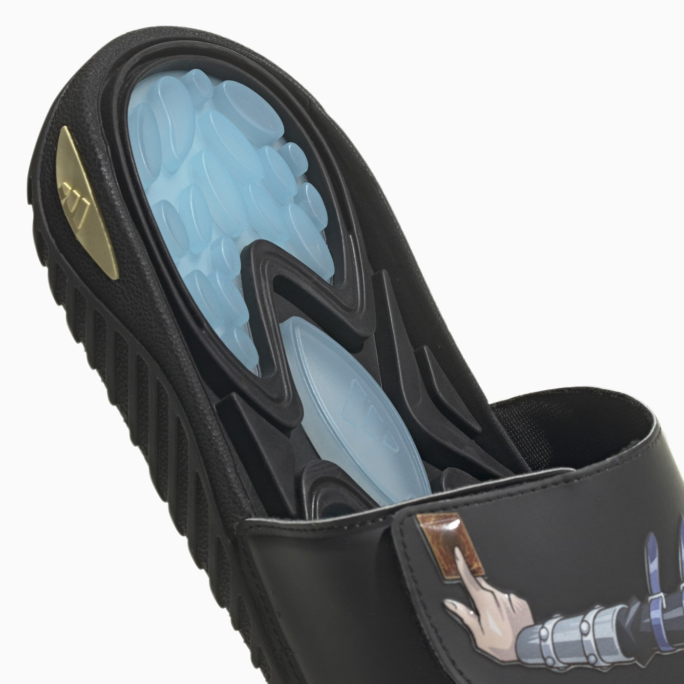 Adidas Originals Reptossage Hook And Loop Black/Blue Slides
