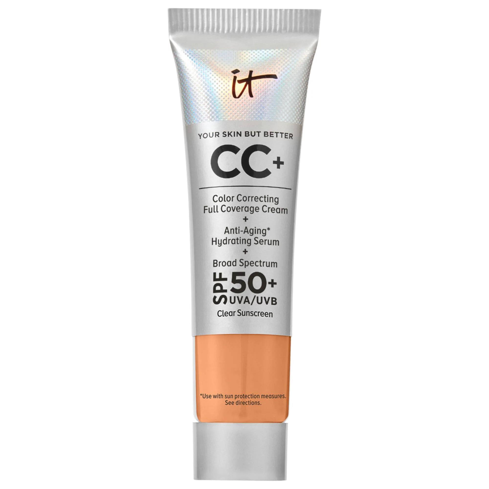 Mini CC+ Cream: Full Coverage Color Correcting Foundation SPF 50+ | Hydrating, Anti-Aging, Vegan &amp; Cruelty-Free - Conceals Acne &amp; Dark Circles