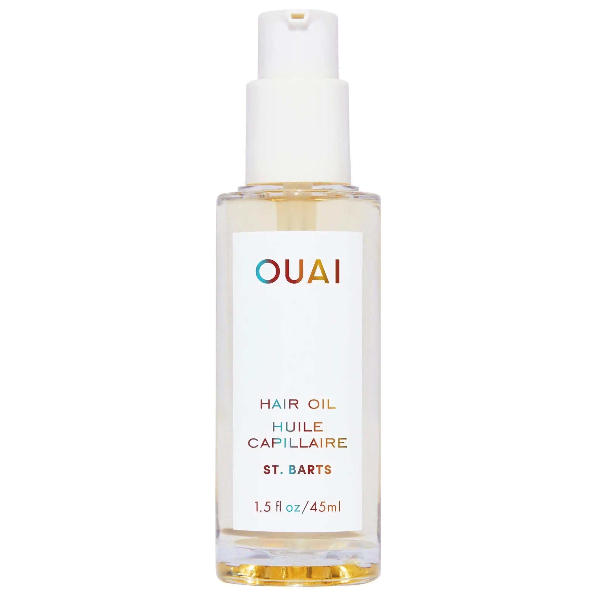 OUAI St. Barts Hair Oil: Tropical Scented Frizz Control &amp; Heat Protection (450¡F), Shine Enhancing, For Damaged Hair