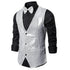 New Design Men Sequins Pattern Glitter Embellished V-neck Blazer Vest Male Evening Party Suits Plus Size hot SHOPEZRA L.L.C.