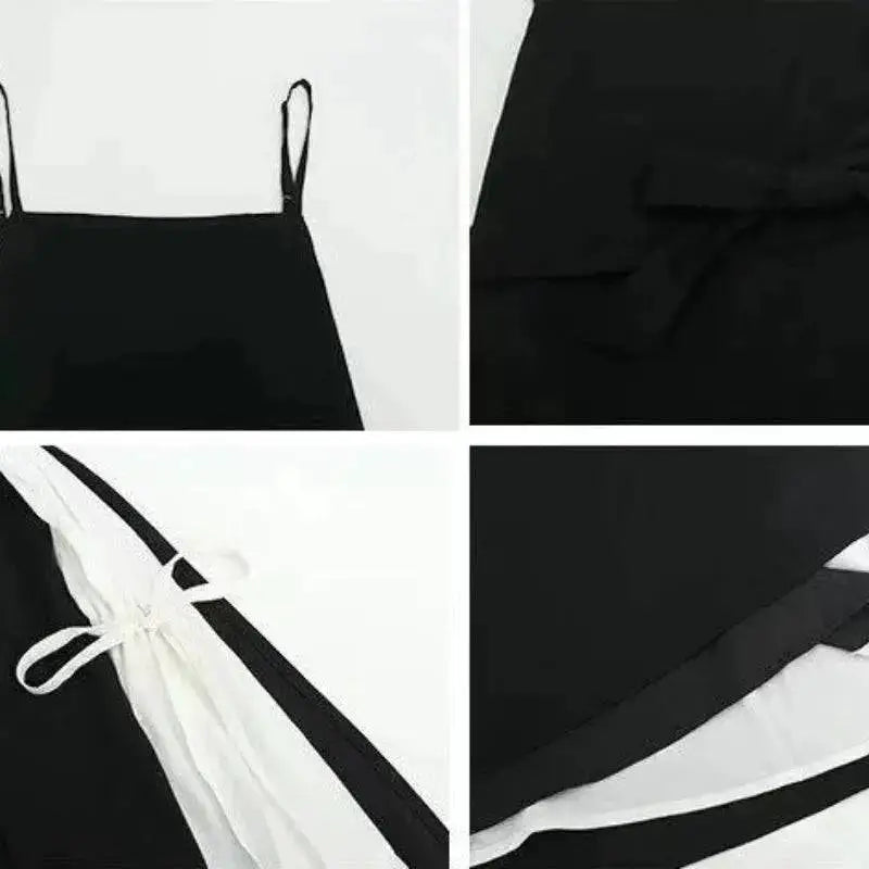 Dress Women Summer Fashion Spaghetti Strap College Sweet Casual Japanese Style Streetwear Lace-up Female Soft High Waist Vintage by Dropshipman