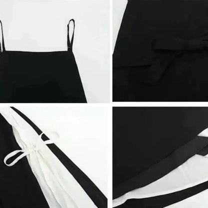Dress Women Summer Fashion Spaghetti Strap College Sweet Casual Japanese Style Streetwear Lace-up Female Soft High Waist Vintage by Dropshipman