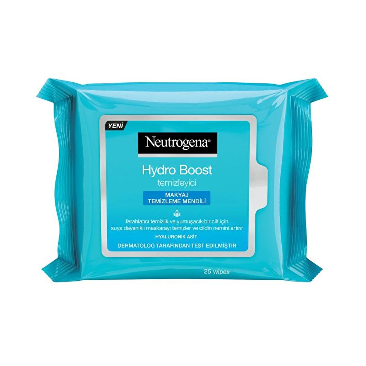 Neutrogena Hydro Boost: Hydrating Makeup Remover Wipes - Gently Cleanse &amp; Remove Waterproof Makeup, Hyaluronic Acid, For Sensitive Skin (25 Count)
