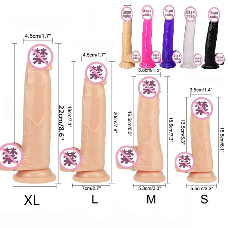Huge Dildo Erotic Soft Anal Butt Plug Realistic Penis Strong Suction Cup Dick Toy for Adult G-spot Orgasm Sex Toys for Woman SHOPEZRA L.L.C.