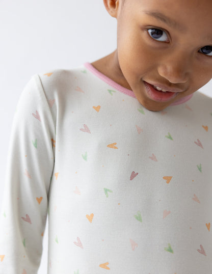 Heart Bamboo Kids Pajama Set