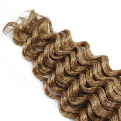 Honey Blonde Deep Wave 27 Bulk 100% Human Braiding Hair